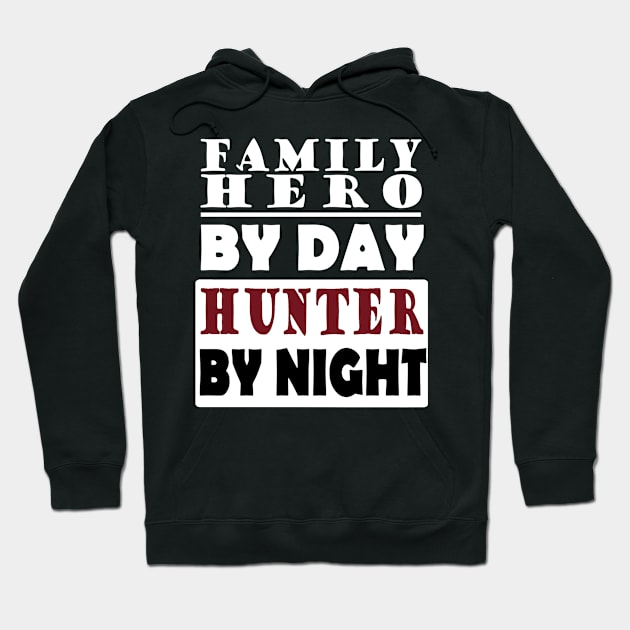 Hunter hunting dog shotgun family man dad Hoodie by FindYourFavouriteDesign